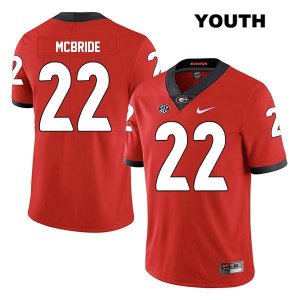 Youth Georgia Bulldogs NCAA #22 Nate McBride Nike Stitched Red Legend Authentic College Football Jersey VSM7554MS